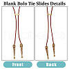 DICOSMETIC 60Pcs Brass Bolo Tie Slide Clasp KK-DC0004-14-5