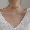 Rhombus Hollow Diamond 304 Stainless Steel Choker Necklaces FS-WGEDF7A-01-1