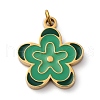 316 Surgical Stainless Steel Enamel Pendants STAS-K258-40C-G-1