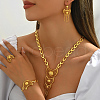 Alloy Moon Tassel Bracelets & Earrings & Necklaces & Rings Set for Bridal Wedding Engagement and Anniversary LA9671-3