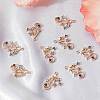 Beebeecraft 10Pcs Brass Cubic Zirconia Pendants KK-BBC0004-42-4