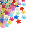 Yilisi 200Pcs 10 Colors Frosted Acrylic Bead Caps MACR-YS0001-02-14