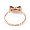 304 Stainless Steel Bowknot Finger Ring for Women RJEW-C086-01-RG-3