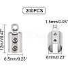 Unicraftale 304 Stainless Steel Folding Crimp Cord Ends STAS-UN0005-72-2