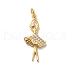 Rack Plating Brass Micro Pave Cubic Zirconia Pendants KK-I688-13G-2
