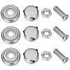 Gorgecraft 2 Sets 201 Stainless Steel Motor Vehicle License Plate Screws and Caps FIND-GF0004-68-1