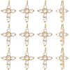 CHGCRAFT 12Pcs Brass Micro Pave Cubic Zirconia Pendants KK-CA0003-65-1