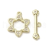 Brass Micro Pave Cubic Zirconia Toggle Clasps KK-C048-04A-G-1