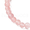 Natural Green Aventurine and Synthetic Cherry Quartz Glass Stretch Bracelets BJEW-JB11961-5