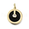 Brass Micro Pave Cubic Zirconia Pendants KK-S523-11G-1