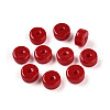 Opaque Solid Color Glass Beads X1-GLAA-N007-6x3mm-A08-1