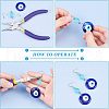  12Pcs 3 Style Handmade Lampwork Evil Eye Pendants LAMP-NB0001-45-4