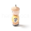 Flocky Opaque Resin Pendants RESI-G108-01B-2