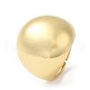 Rack Plating Brass Plain Dome Open Cuff Rings X-RJEW-E290-05G-1
