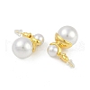 Round Brass Dangle Stud Earrings EJEW-Q391-25G-3