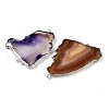 Natural Agate Dyed Nuggets Connector Charms G-Q016-01-2