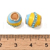 Rack Plating Alloy Enamel European Beads PALLOY-S189-45P-01-2