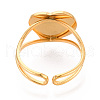 304 Stainless Steel Cuff Ring Components STAS-T066-23G-3