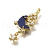 Brass Micro Pave Cubic Zirconia Pendants KK-C090-03G-2