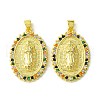 Brass Micro Pave Colorful Cubic Zirconia Pendants KK-H472-51B-G-1