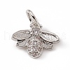 Brass Micro Pave Cubic Zirconia Charms ZIRC-F132-40P-1