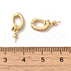 Brass Micro Pave Clear Cubic Zirconia Pendant Bails KK-H483-17G-3