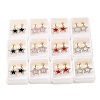 Star Glass & Polymer Clay Rhinestone Ear Fake Plugs EJEW-H105-29G-1