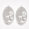 Brass Filigree Pendants KK-T038-331P-1