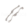 Brass Micro Pave Clear Cubic Zirconia Pendants KK-Z112-30P-2