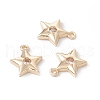 Rack Plating Brass Micro Pave Clear Cubic Zirconia Charms KK-G433-15G-3