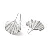 304 Stainless Steel Ginkgo Leaf Dangle Earrings for Women EJEW-K243-03P-2