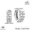 S925 Sterling Silver Geometric Rhinestone Hoop Earrings GX6931-2