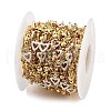 Brass Heart Link Chains KK-D368-03G-D-3