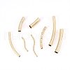 BENECREAT 40Pcs 8 Style Brass Tube Beads KK-BC0002-69-4
