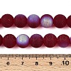 Frosted Transparent Glass Beads Strands GLAA-T032-T10mm-MBB20-4