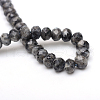 Faceted Rondelle Dyed Natural Sesame Jasper/Kiwi Jasper Bead Strands X-G-R343-6x8-20-3