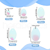 WADORN 5 Style Laser Effect PVC Sequin/Paillette Pendants PVC-WR0001-02-2