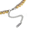 Stainless Steel Ball Chain Multi Layered Necklaces for Women NJEW-D088-02G-02-2