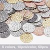 Fingerinspire 60Pcs 6 Colors Environmental Protection Electroplating Brass Pendants KK-FG0001-07-4