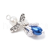 ABS Plastic Imitation Pearl Pendants PALLOY-JF03659-03-4