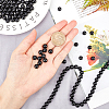 ARRICRAFT Natural Obsidian Beads Strands G-AR0002-30-3