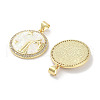 Brass Micro Pave Clear Cubic Zirconia Pendants KK-L213-010G-07-2