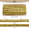 Sparkle Wave Pattern Metallic Polyester Lace Ribbon OCOR-WH0047-73A-05-2