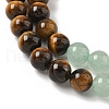 Chakra Natural Red Jasper & Yellow Jade & Green Aventurine & Tiger Eye & Sodalite & Amethyst Beads Strands G-NH0002-E02-8mm-5