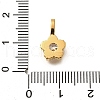 304 Stainless Steel Rhinestone Pendants STAS-M109-07G-07-3