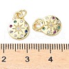 Brass Micro Pave Cubic Zirconia Pendants KK-D357-39G-3