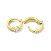 Brass Micro Pave Cubic Zirconia Hoop Earring EJEW-C088-07B-G-2