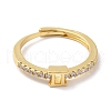 Rack Plating Brass Clear Cubic Zirconia Constellation Adjustable Rings for Women RJEW-S407-08G-02-2