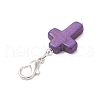 6Pcs Synthetic Turquoise Cross Pendant Decorations HJEW-JM02499-5