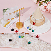 SUNNYCLUE Heart Glass Pendants with Silver Color Plated Brass Lobster Claw Clasps HJEW-SC0001-26-4